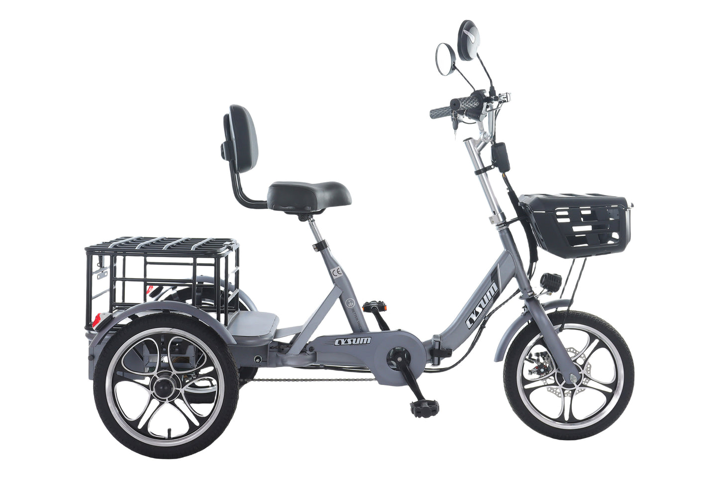 Foldable cargo e-trike - 48v 350w rear-drive, top speed 25km/h, 16 inch tire