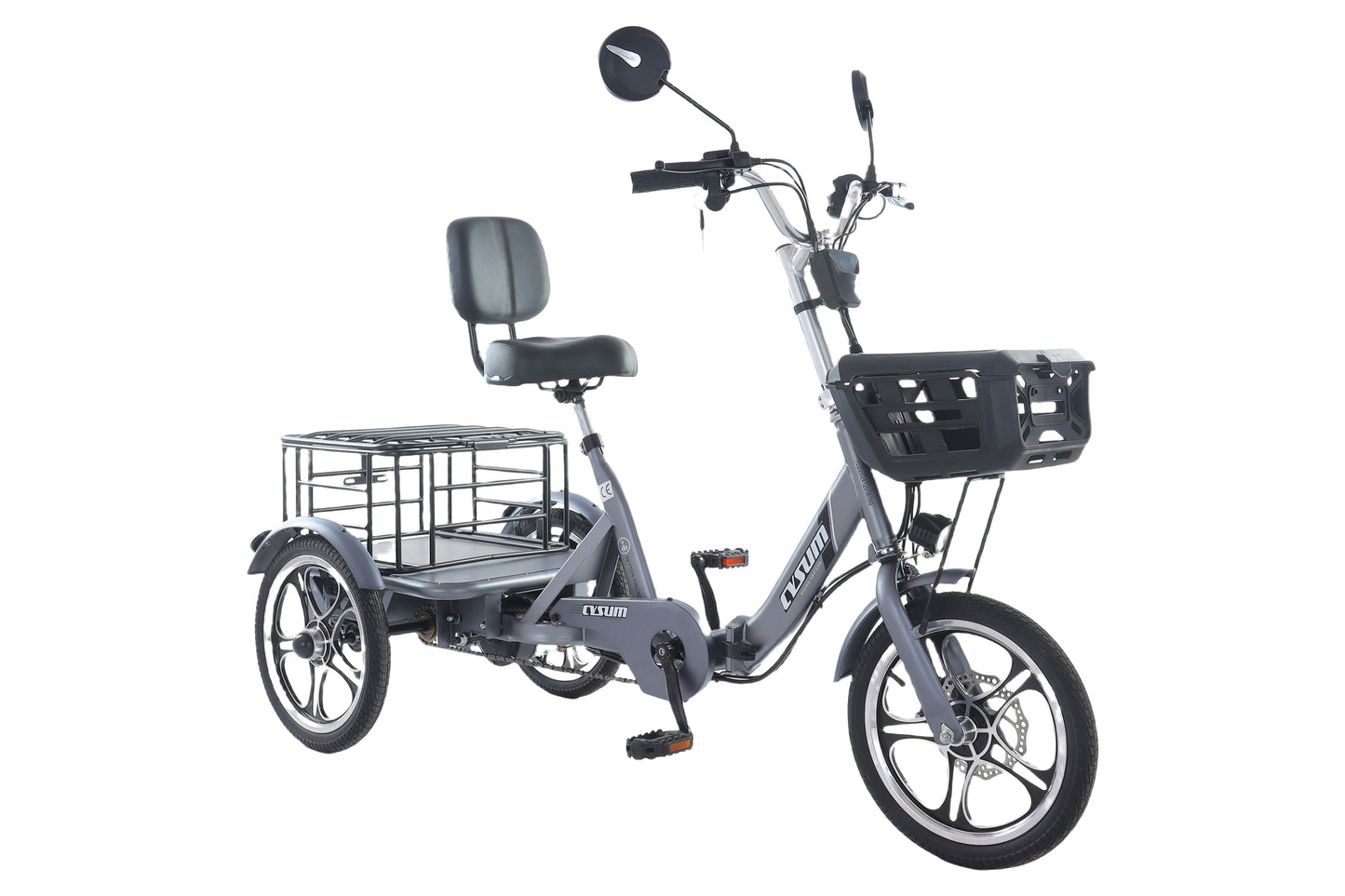 Foldable cargo e-trike - 48v 350w rear-drive, top speed 25km/h, 16 inch tire