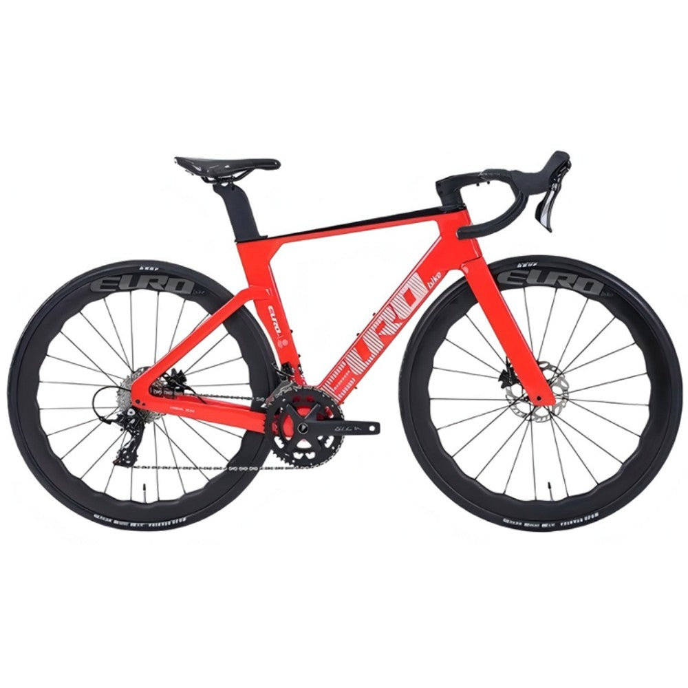 EUROBIKE full carbon fiber road bike - 700C, Shimano 105 24 speed, all inner wiring