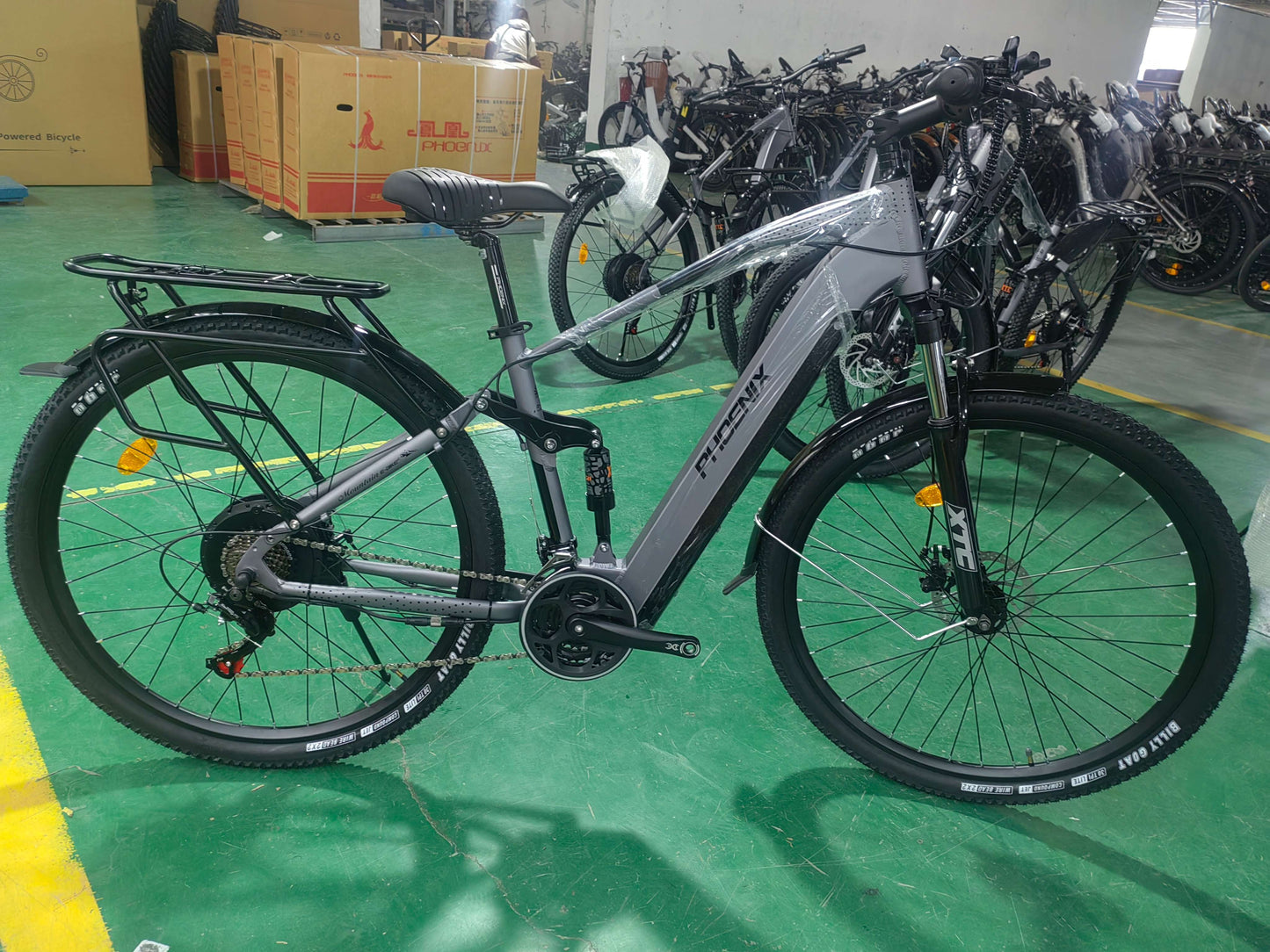 Bici completa de la suspensión MTB E de JSY M19 29" bici de montaña eléctrica del acero de alto carbono del costo barato