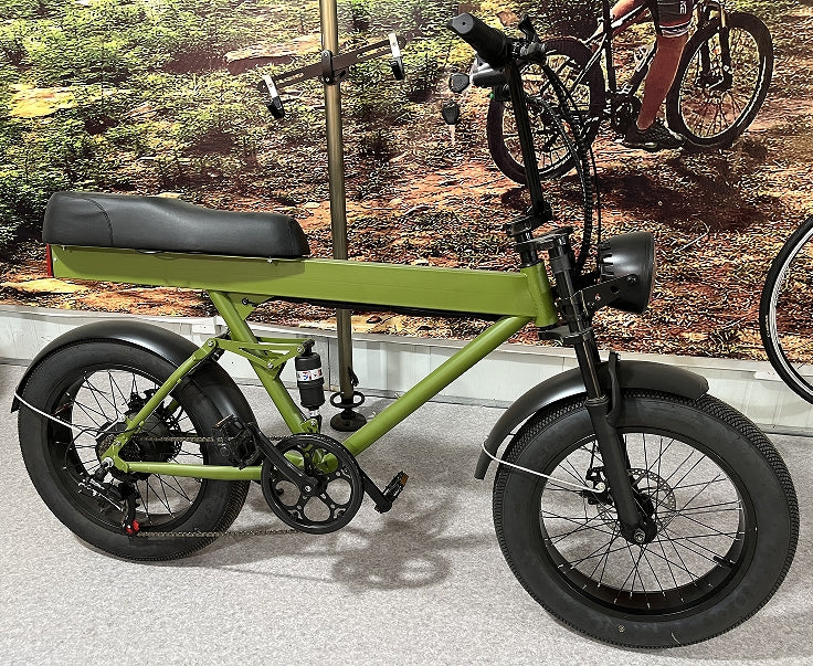 E-bici del acero de alto carbono de la suspensión total de JSY E-TANK-600 20" bici eléctrica 48v 500w del neumático gordo