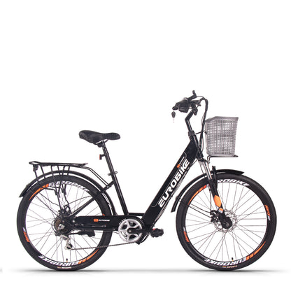 JSY Butterfly Lady Women Electric Step Through Bike 26'' City E bike 36V 10Ah 350W