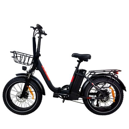 BLJ EU Stock DZ-2030 Fat Tire Electric Folding Bicycle 20'' Women's City Snow Ebike