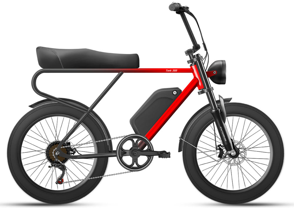 Retro electric mountain bike - 20 inch fat tire, 500w motor, max speed 35km/h