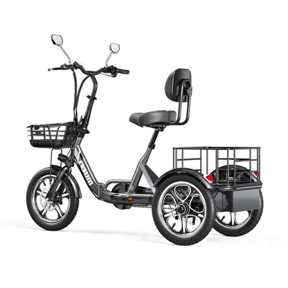 Foldable cargo e-trike - 48v 350w rear-drive, top speed 25km/h, 16 inch tire