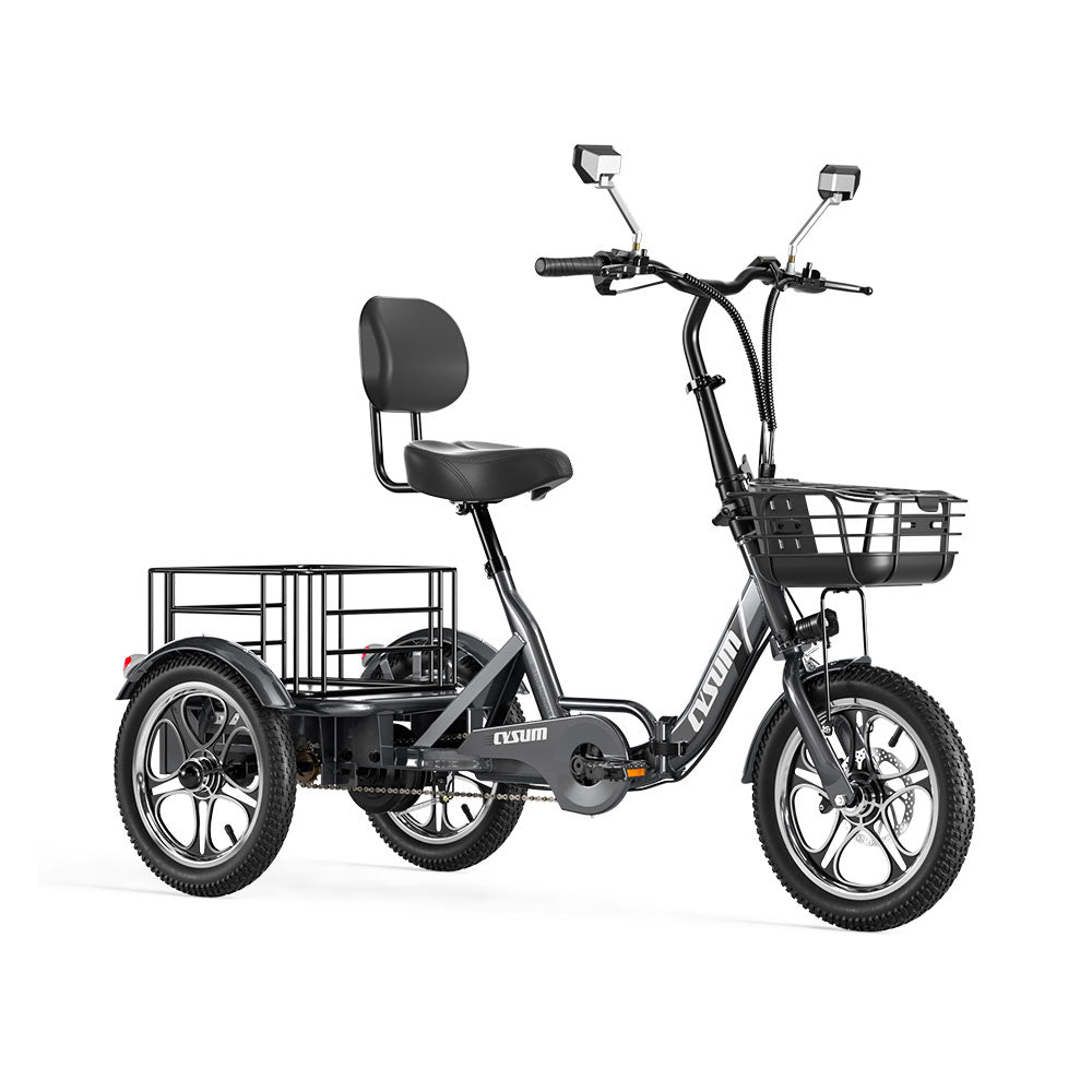 Foldable cargo e-trike - 48v 350w rear-drive, top speed 25km/h, 16 inch tire