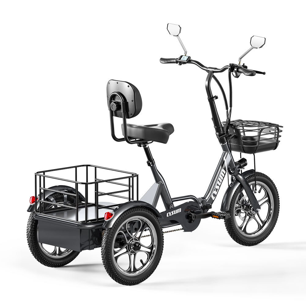 Foldable cargo e-trike - 48v 350w rear-drive, top speed 25km/h, 16 inch tire