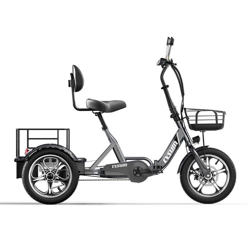 Foldable cargo e-trike - 48v 350w rear-drive, top speed 25km/h, 16 inch tire