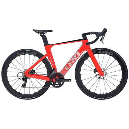 EUROBIKE full carbon fiber road bike - 700C, WHEELTOP EDS TX wireless electronic derailluer 2*12 speed, all inner wiring