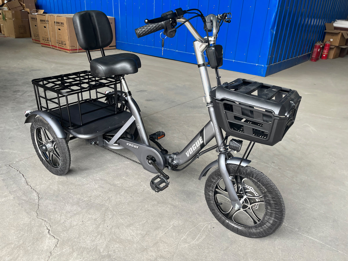 Foldable cargo e-trike - 48v 400w motor, speed 15mph, 16 inch tire