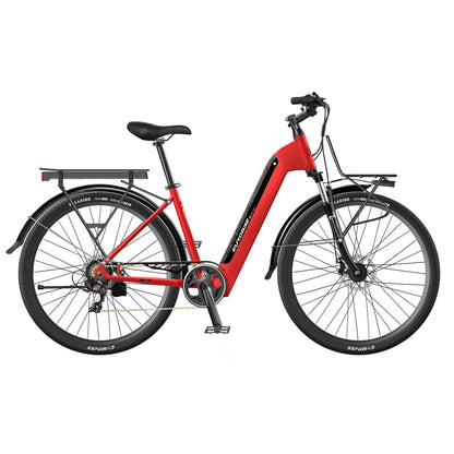 JSY ML9 700CX38C étape à travers les grandes femmes pas cher économique en alliage d'aluminium vélo électrique ville E vélo 36 v 350 w e-bike