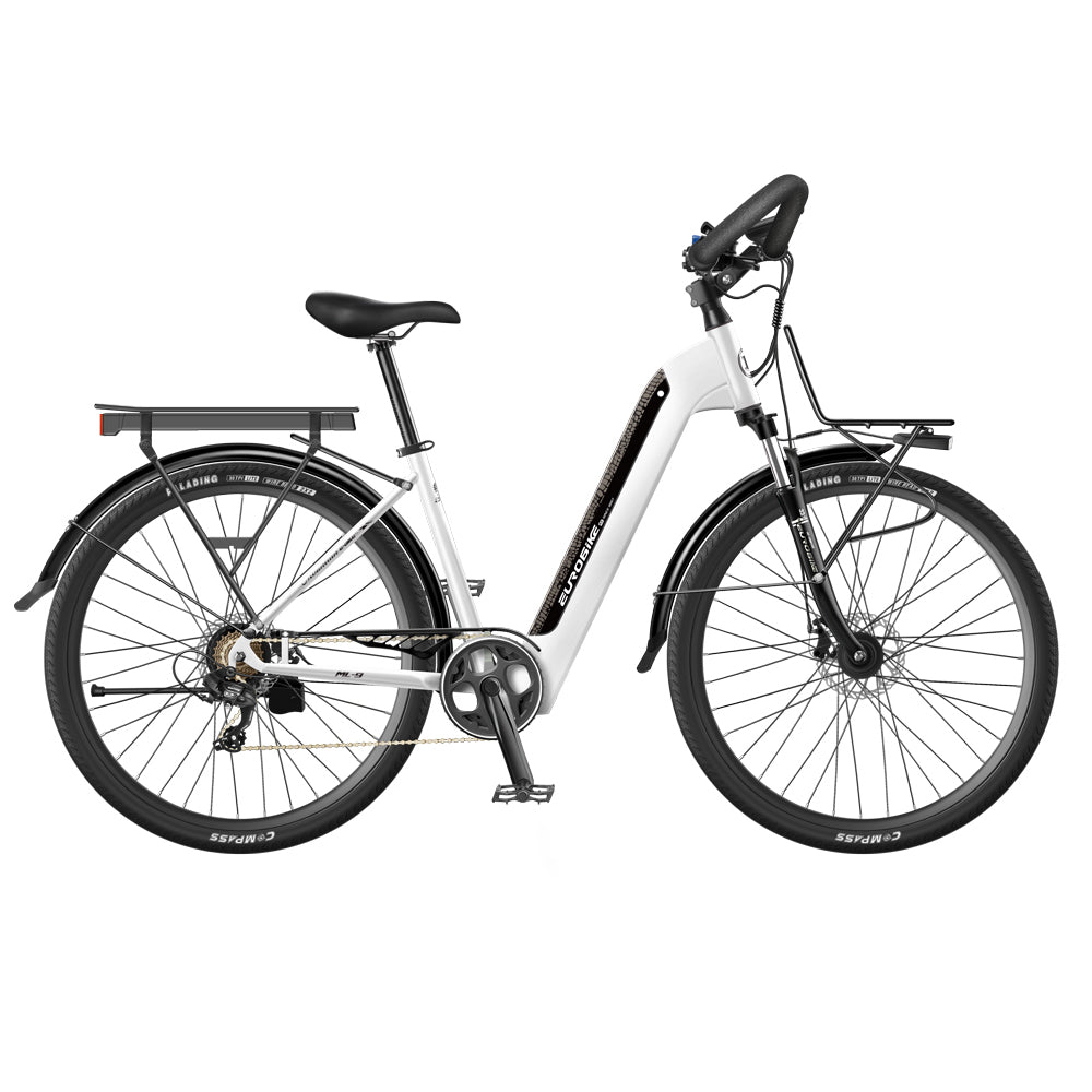 JSY ML9 700CX38C étape à travers les grandes femmes pas cher économique en alliage d'aluminium vélo électrique ville E vélo 36 v 350 w e-bike