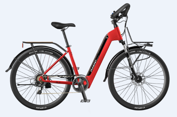 JSY ML9 700CX38C étape à travers les grandes femmes pas cher économique en alliage d'aluminium vélo électrique ville E vélo 36 v 350 w e-bike