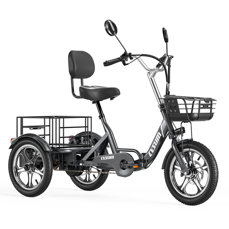 Foldable cargo e-trike - 48v 350w rear-drive, top speed 25km/h, 16 inch tire