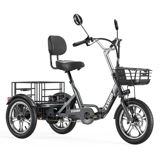 Foldable cargo e-trike - 48v 350w rear-drive, top speed 25km/h, 16 inch tire