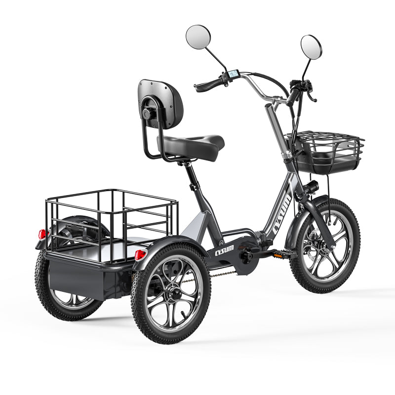 Foldable cargo e-trike - 48v 350w rear-drive, top speed 25km/h, 16 inch tire