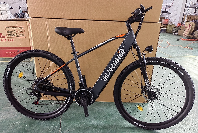 EUROBIKE MTB steel electric bike - 29 inch tire, speed 30km/h, disc brake