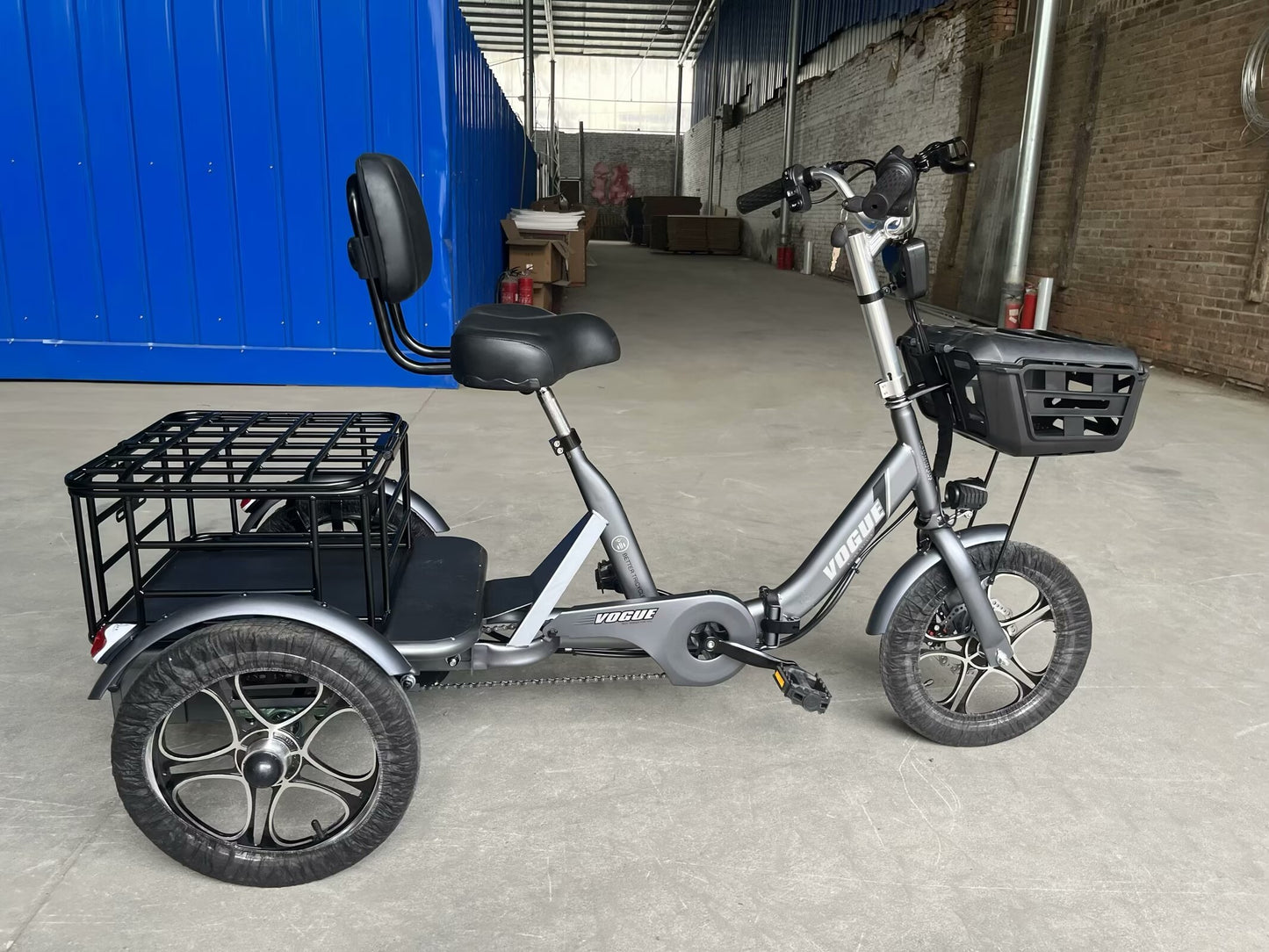 Foldable cargo e-trike - 48v 400w motor, speed 15mph, 16 inch tire